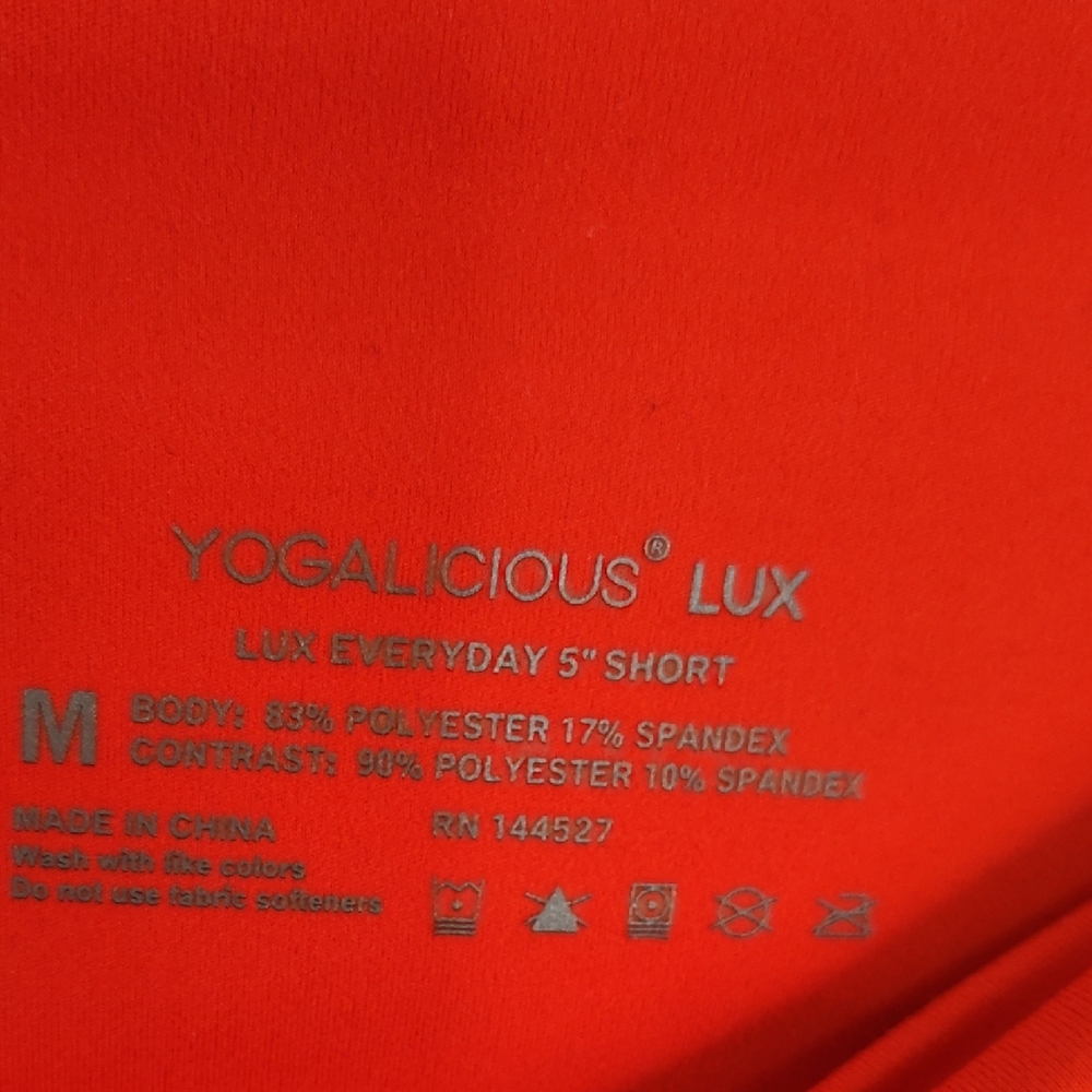 Yogalicious Bright Orange Workout Shorts - Picture 2 of 3